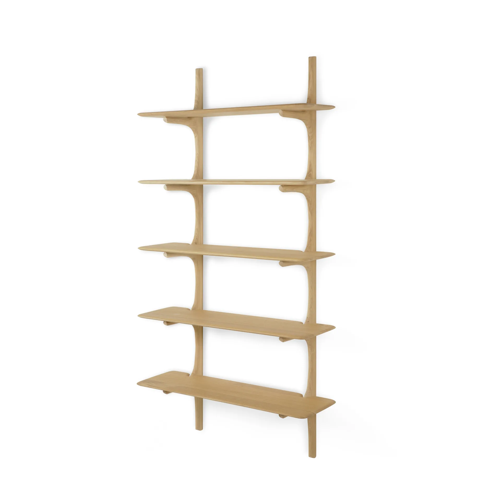 PI wall shelf, Oak, 5 shelves Ethnicraft