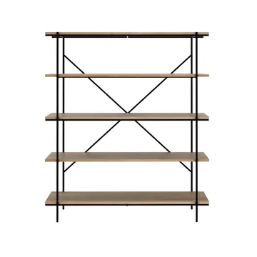 Rise shelf - Oak wax oil-Black metal 165 cm - Ethnicraft