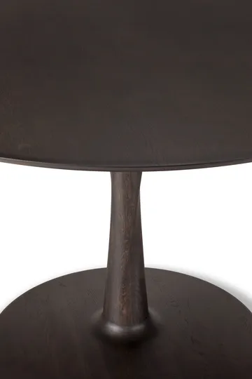 Torsion dining table - Brown lacquered oak, Ø90 cm - Ethnicraft