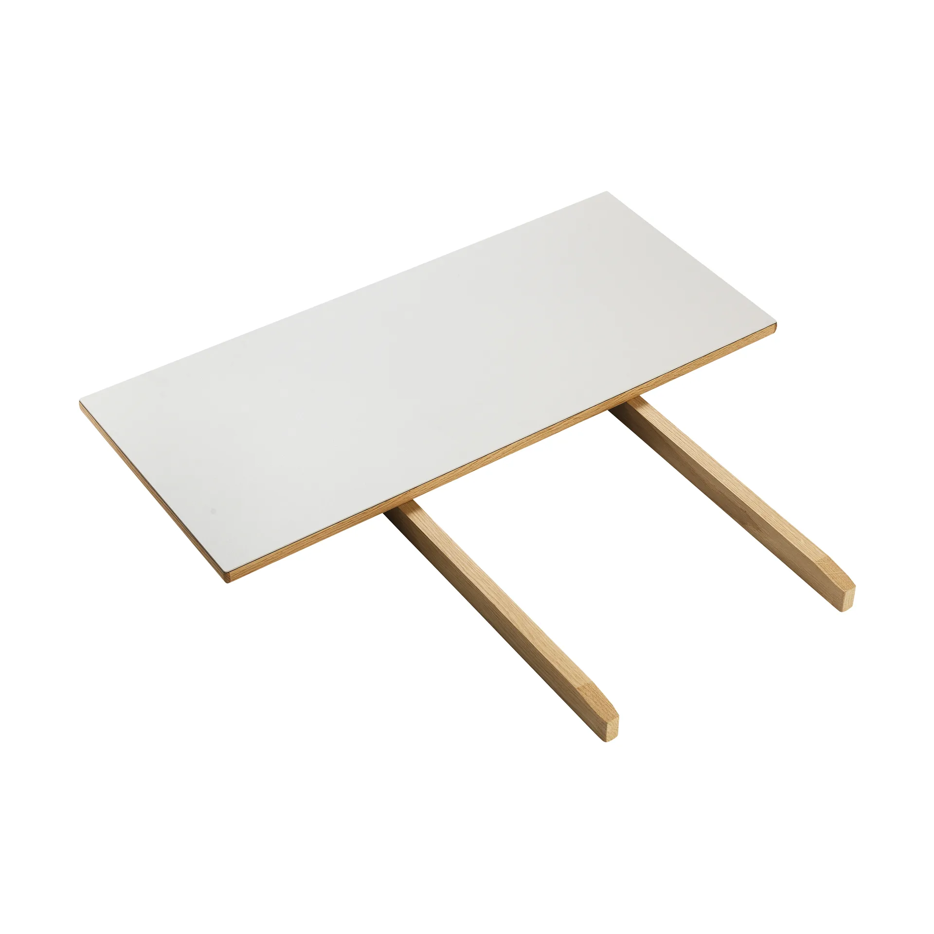 C35L extension leaf 82x37 cm, Light grey linoleum–oak natural water-based lacquer FDB Møbler