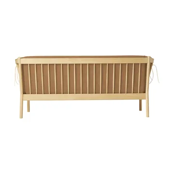 J149 sofa - Fabric brown-lacquered oak, 3-seater - FDB Møbler