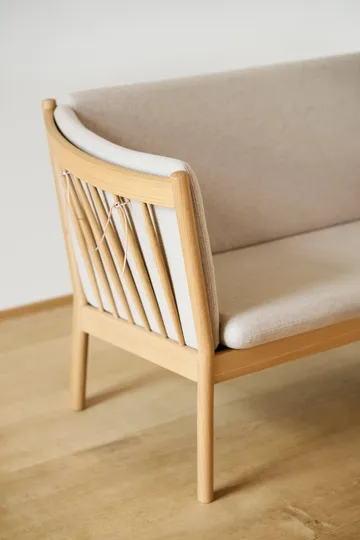J149 sofa - Fabric red-lacquered oak, 3-seater - FDB Møbler