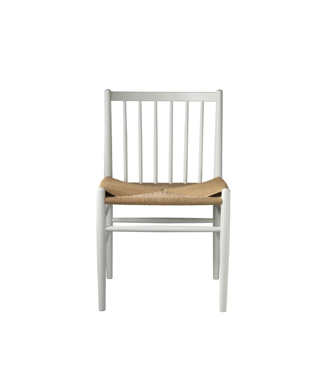 J80 chair, Beech white painted-nature FDB Møbler