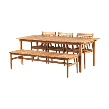 M10 Sammen 3-seater bench - Teak-nature oiled - FDB Møbler