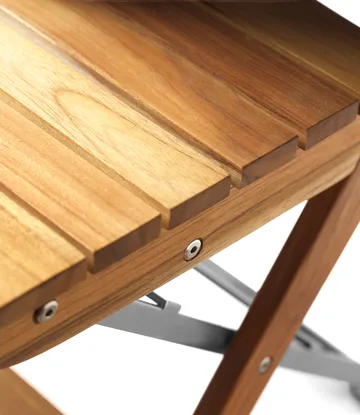 M23 Lilleø balcony chair - Teak-stainless steel - FDB Møbler