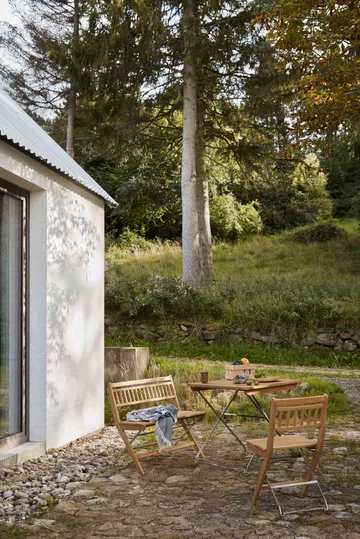 M23 Lilleø balcony chair - Teak-stainless steel - FDB Møbler