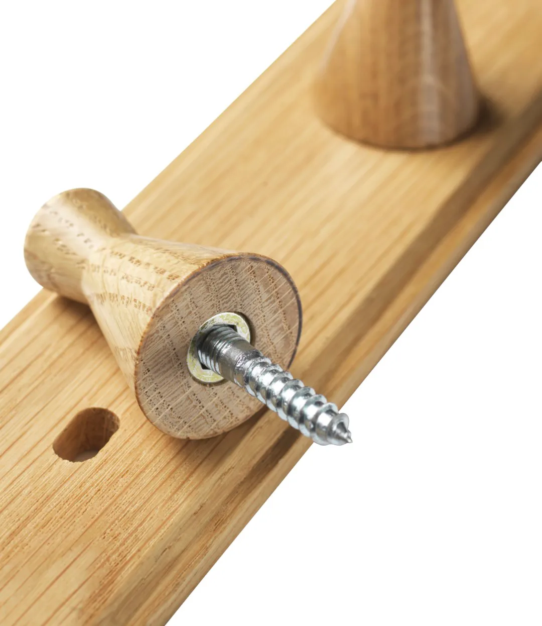 Q3 Allé hook rack with 5 hooks, Oak nature lacquered FDB Møbler