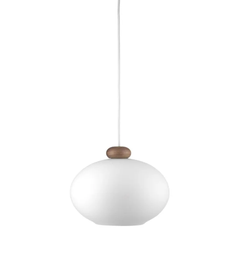 U2 Hiti pendant lamp, Opal-walnut nature lacquered FDB Møbler