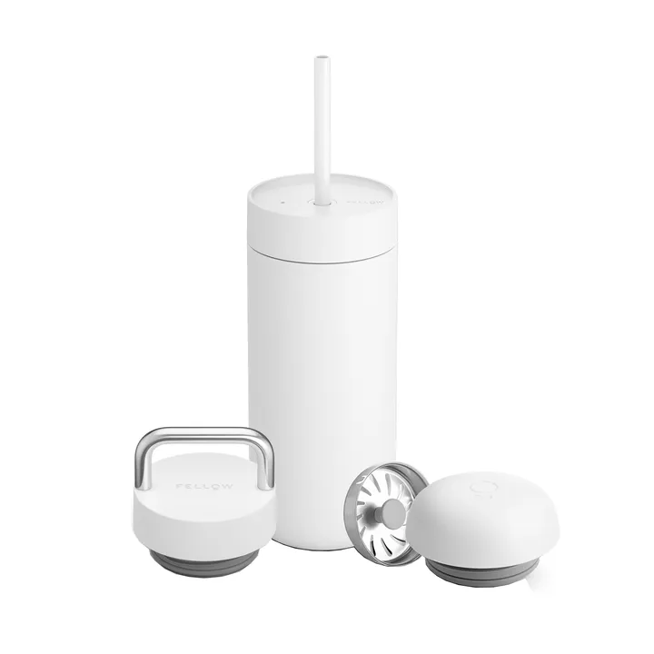 Carter Move thermos mug 3-in-1 lid set - Matte white - Fellow