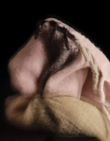 Blur mohair throw - Butter-pale rose, 130x170 cm - Ferm Living