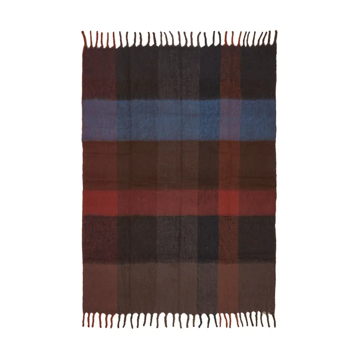 Blur mohair throw - Dark chocolate-oxide red, 130x170 cm - Ferm Living