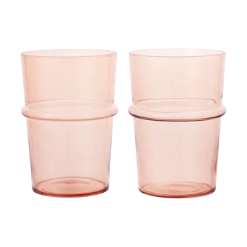 Boya drinking glass tall 45 cl 2-pack - Blush - Ferm Living