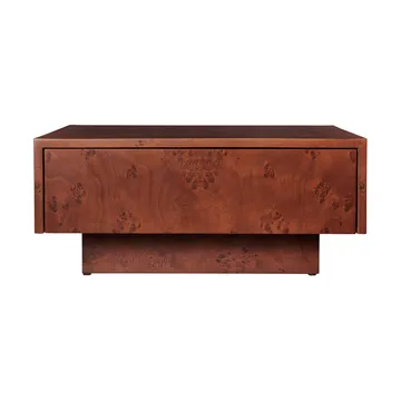 Burl storage coffee table 70x70 cm - Dark stained burl - Ferm Living