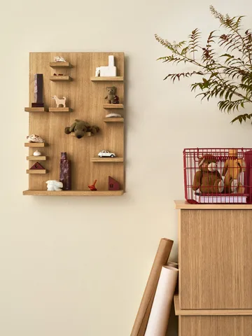 Cala stackable basket 2-pack - Poppy red, 36,2x26,2x20,2 cm - Ferm Living