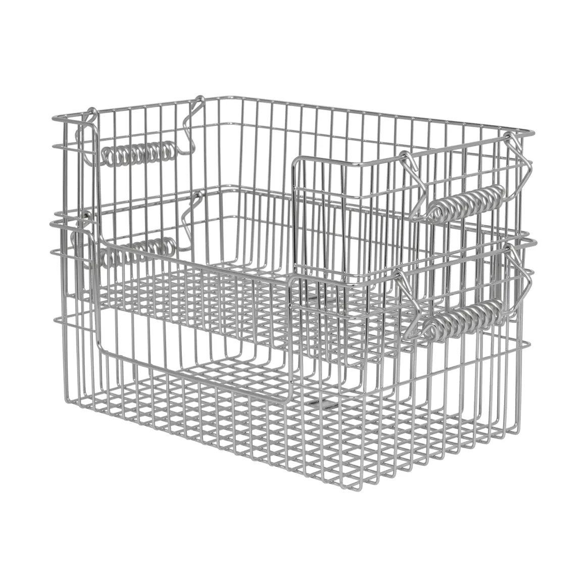 Cala stackable basket 2-pack, Stainless steel, 28.7x18x13 cm Ferm Living