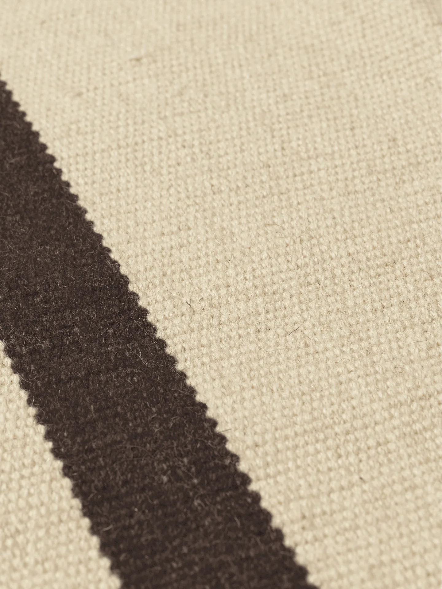 Calm kelim carpet, Off-white, Coffee, 200x300 cm Ferm Living