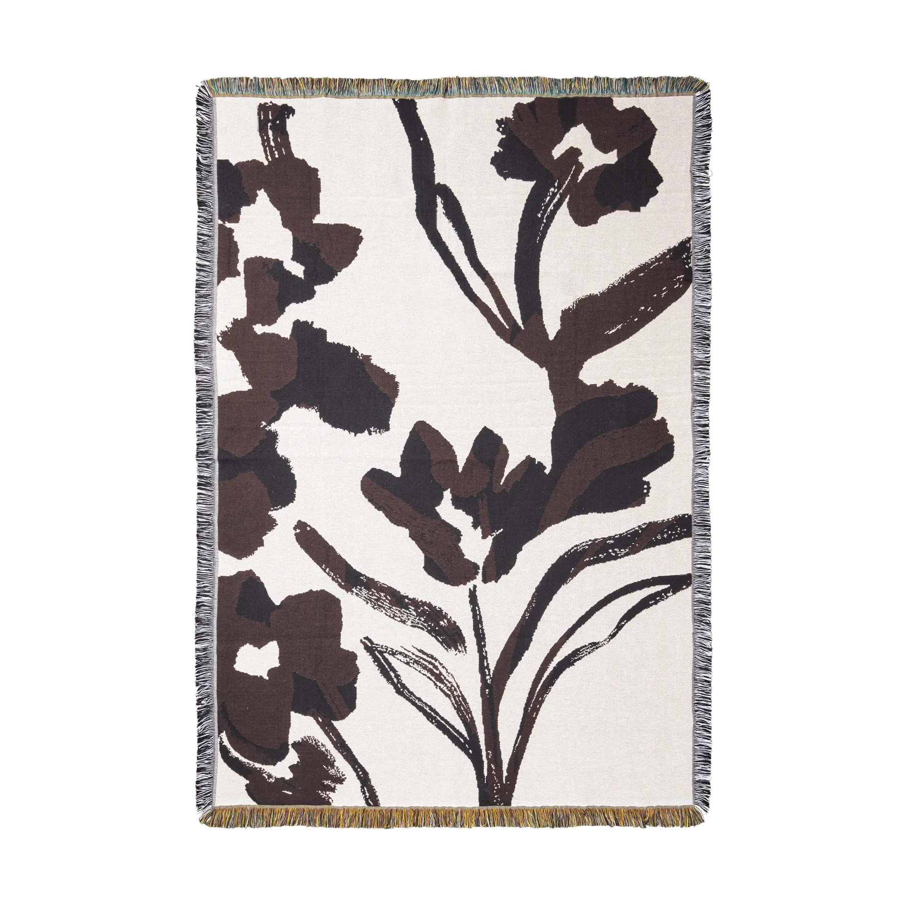 Cilla tapestry throw 120x170 cm, Off-white-Dark grape Ferm Living