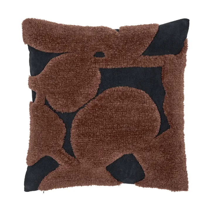 Cilla tufted cushion - Black-dark chocolate 50x50 cm - Ferm Living