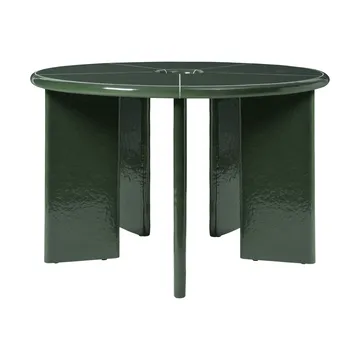 Deya dining table - Dark green, Ø120x75 cm - Ferm Living