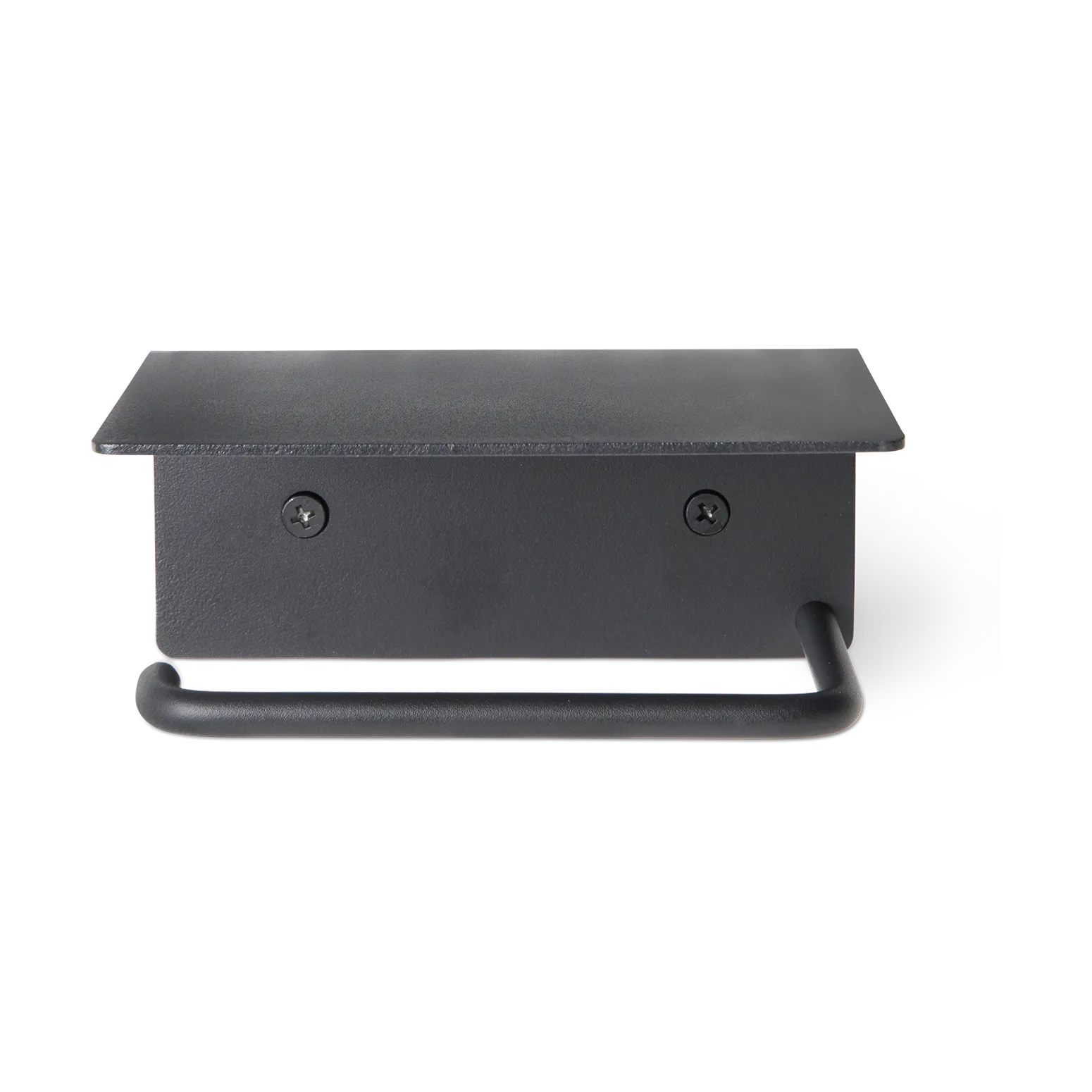 Dora toilet paper holder with shelf, Black Ferm Living