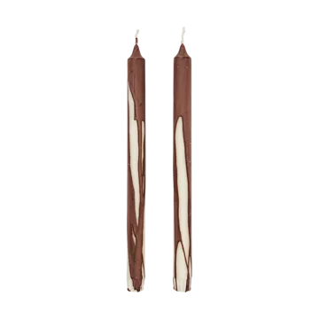 Dryp stearin candle 2-pack - Dark Chocolate - Ferm Living