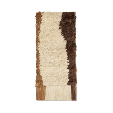 Edge Wall Rug tapestry 50x110 cm - Off-white-Coffee - Ferm Living