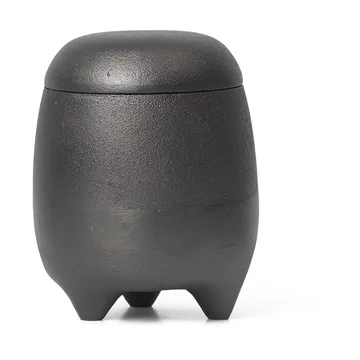 Evoke candle in jar - Blackened Aluminium - Ferm Living