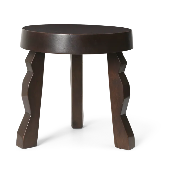 Faye round stool - Dark Stained Mango, Ø31x30 cm - Ferm Living
