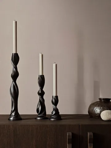 Gale candlestick 38 cm - Blackened Aluminium - Ferm Living