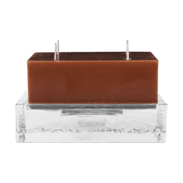 Gradia candle holder square 16x16 cm - Clear - Ferm Living