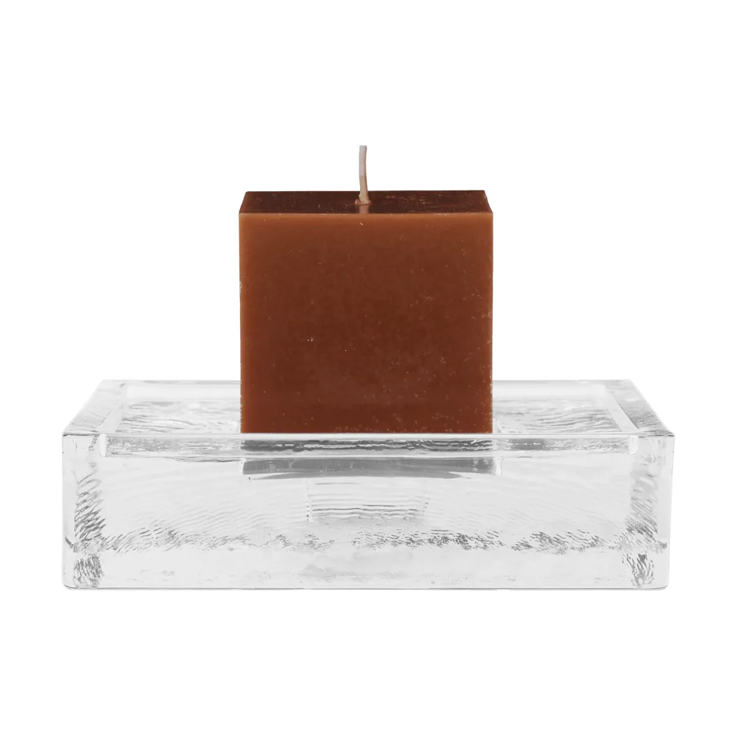 Gradia candle holder square 16x16 cm, Clear Ferm Living