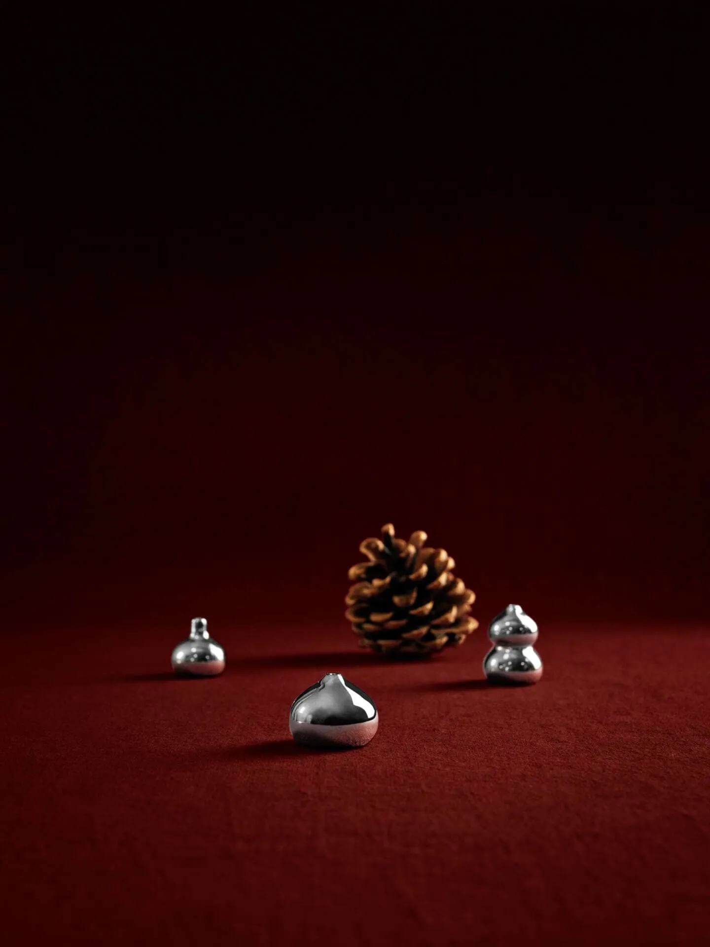 Komo vasee mini set of 3, Silver Ferm Living