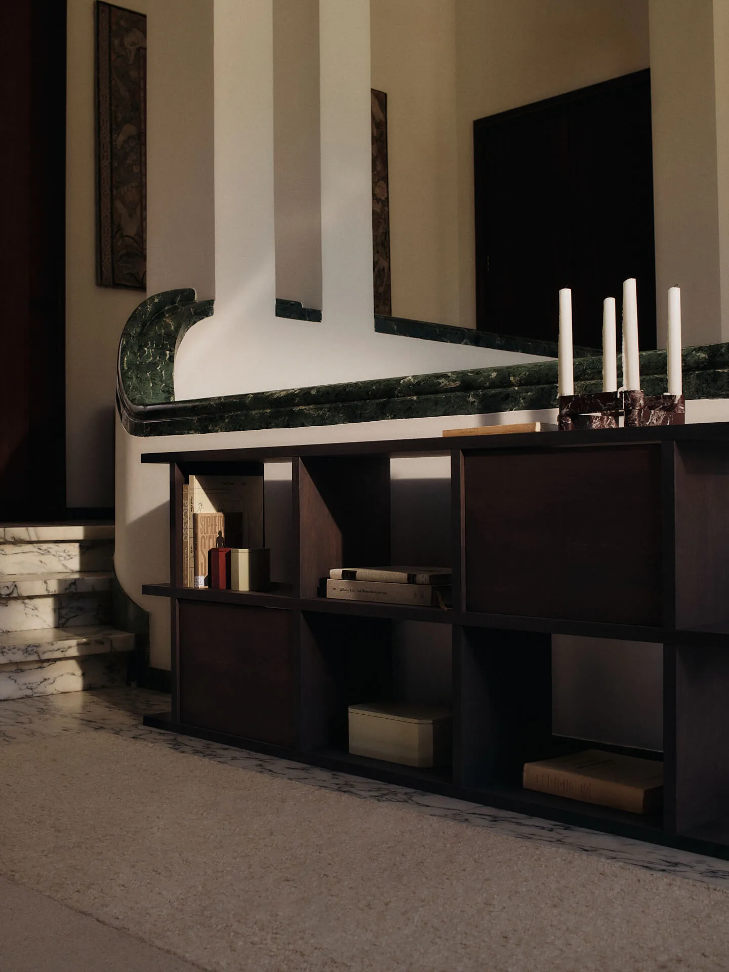 Kona bookcase cabinet insert, Dark Stained Ferm Living