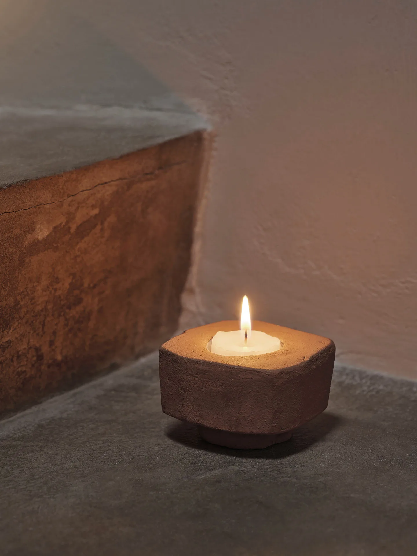 Kurinu candlestick, Terracotta Ferm Living