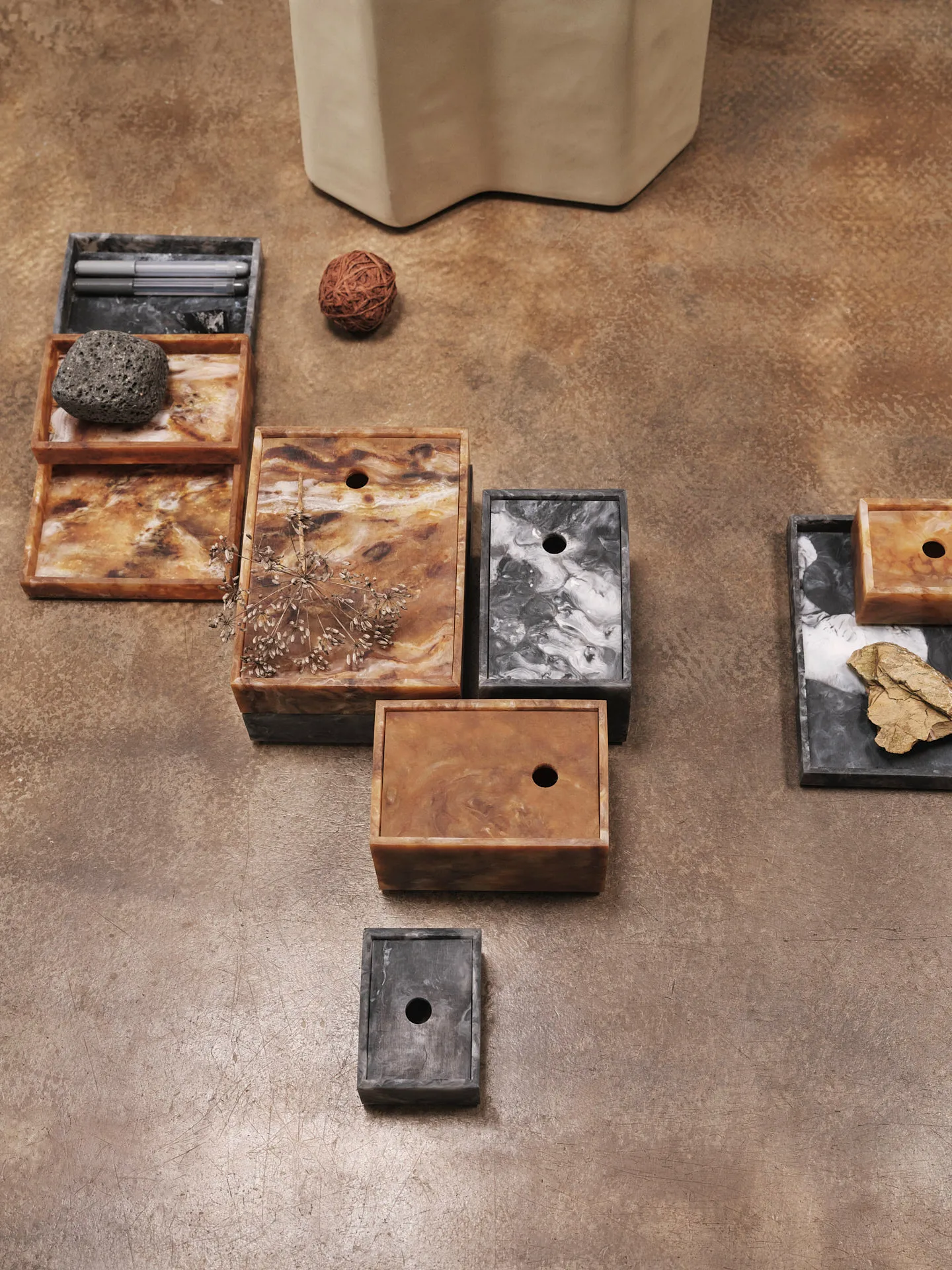 Mist storage box 15x20 cm, Charcoal Ferm Living