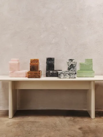 Mist storage box 7,5x10 cm - Emerald-off white - Ferm Living