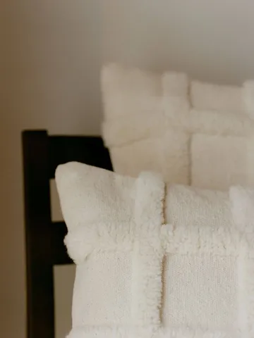 Norte grid cushion - Off-white, 50x50 cm - Ferm Living