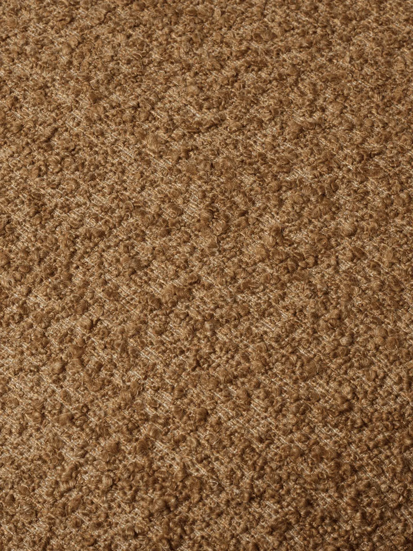 Orbo Lounge chair swivel, Raw bouclé - Tan Ferm Living