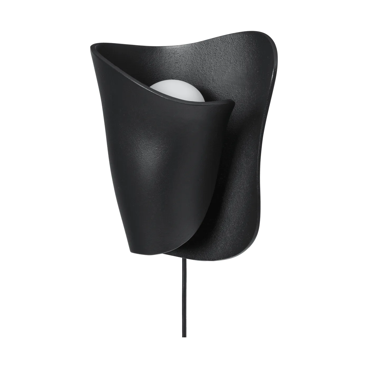 Oyster wall sconce wall lamp, Black Ferm Living