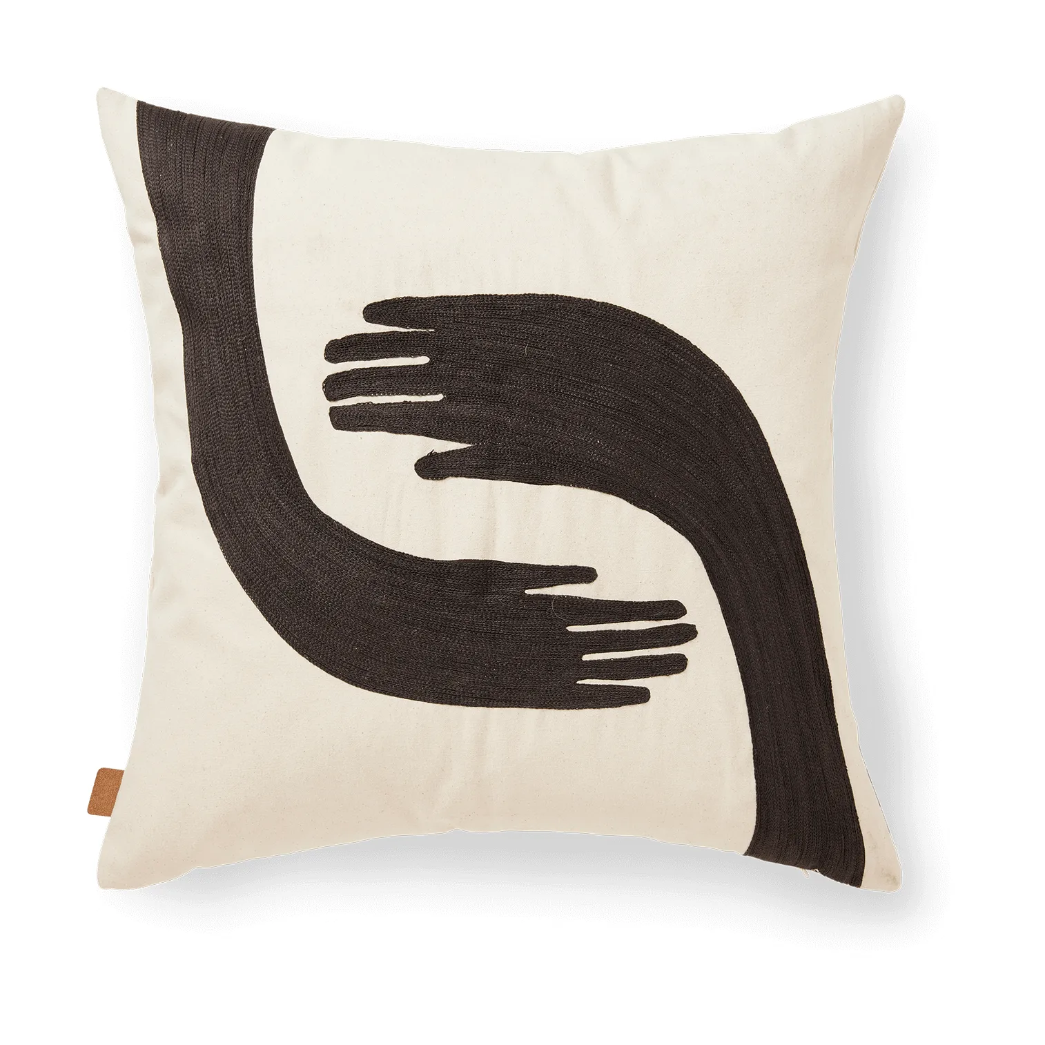 Pose cushion 50x50 cm, Coffee-undyed Ferm Living