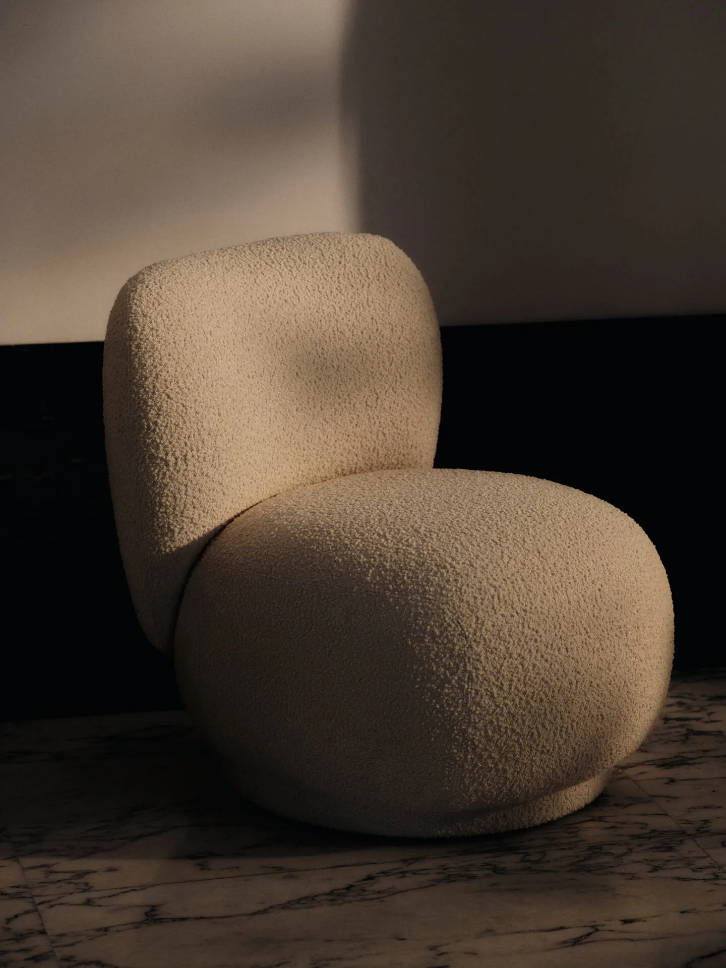 Rico lounge chair piccolo, Nordic Bouclé-Off-white Ferm Living