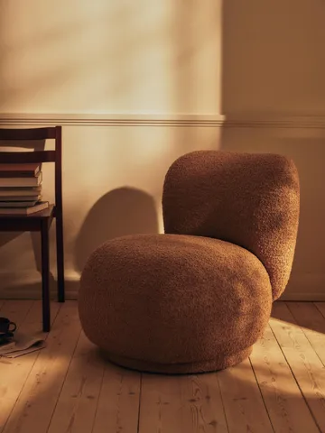 Rico lounge chair raw bouclé piccolo armchair - Tan - Ferm Living