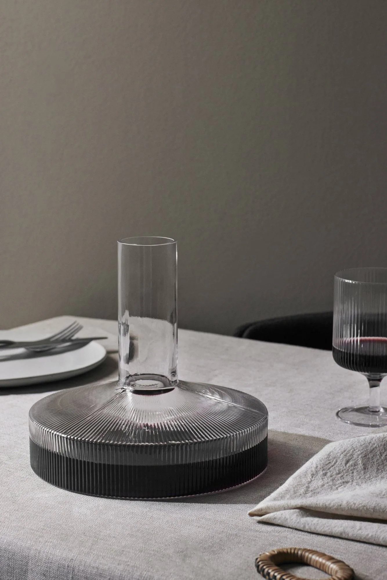 Ripple carafe and glass 17 pieces - Clear Ferm Living