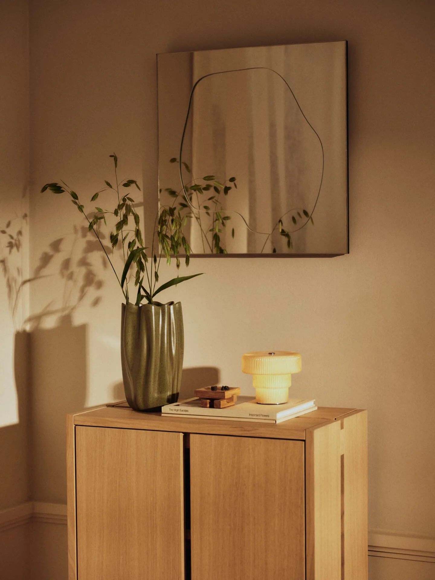 Ripple portable table lamp, Oat (beige), 10 cm Ferm Living
