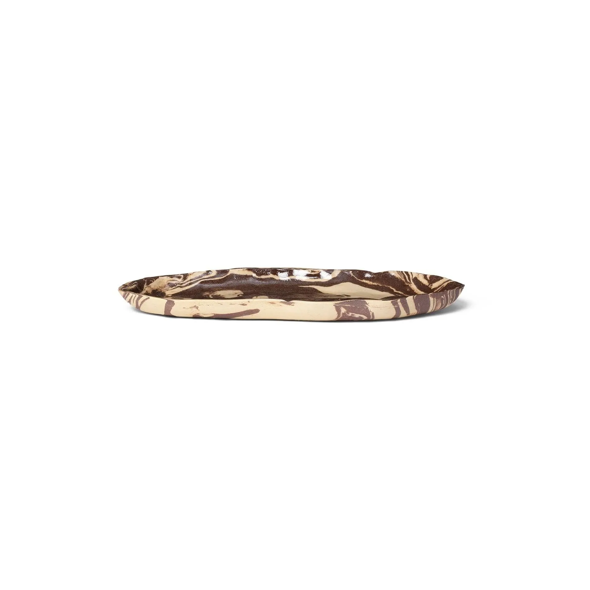 Ryu plate 37 cm, Sandy brown Ferm Living