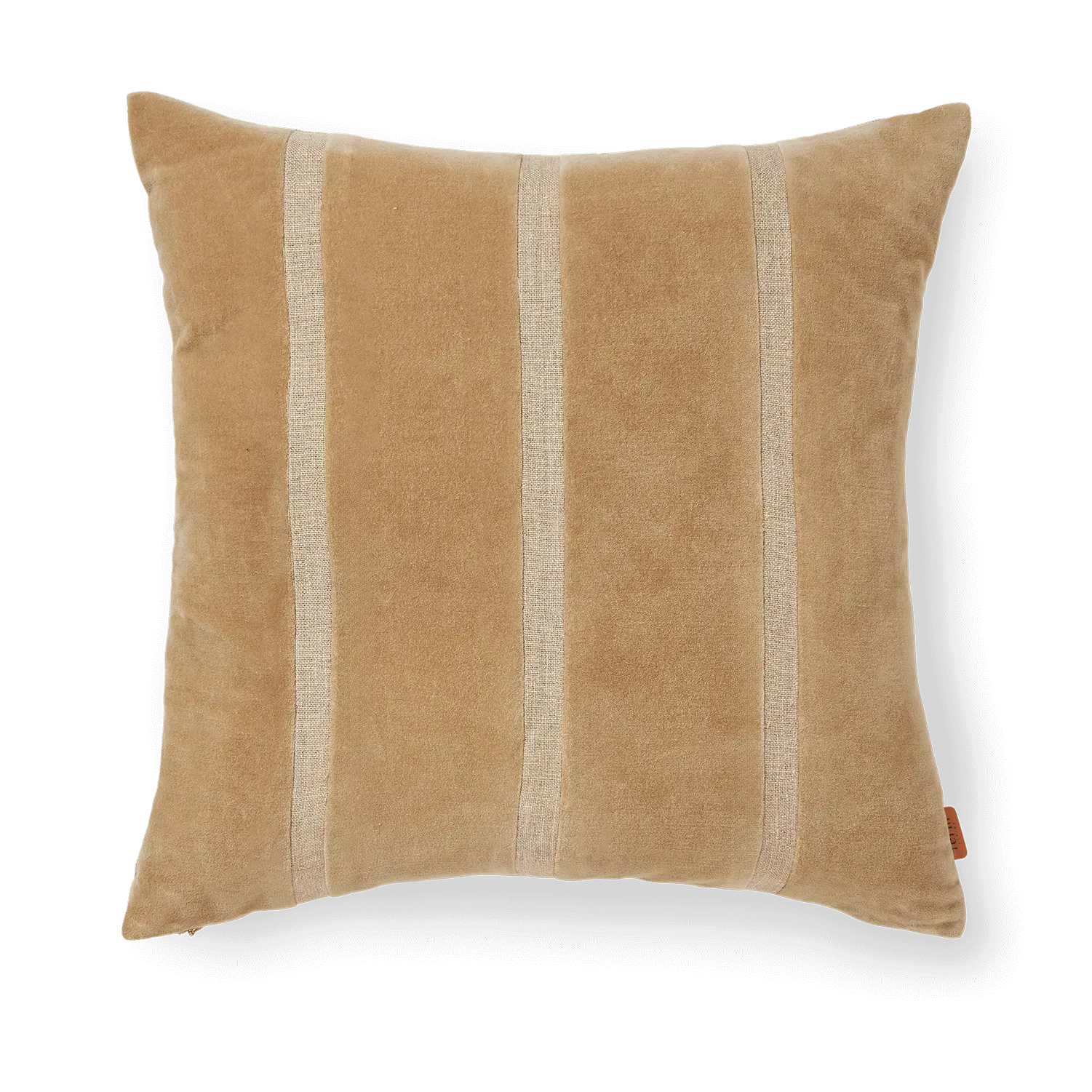 Senti Stripe cushion 50x50 cm, Dark sand-linen Ferm Living