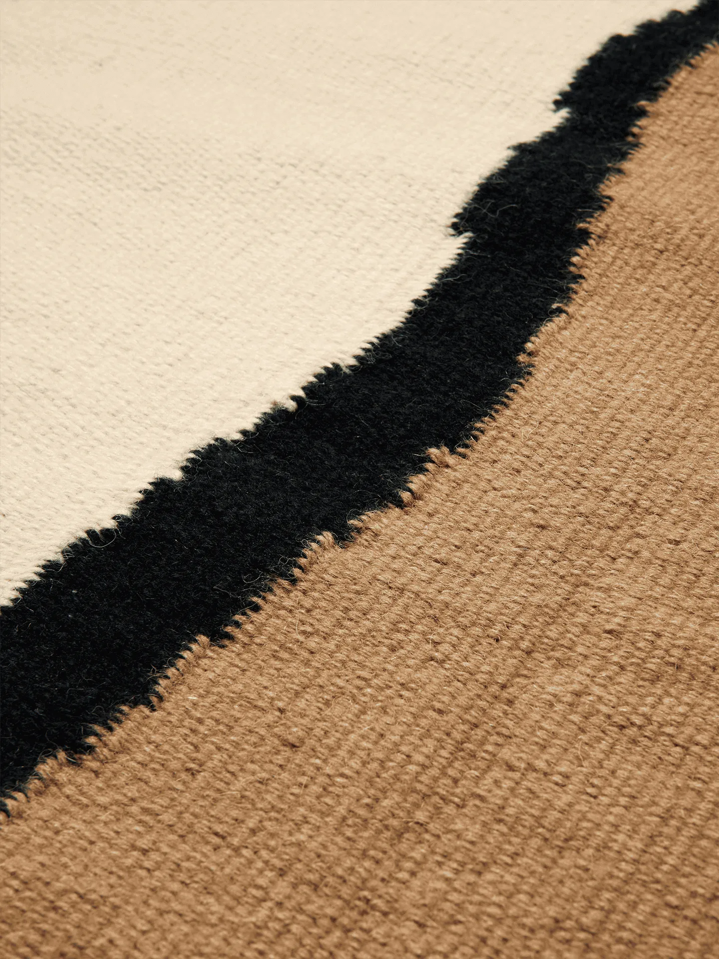 Soil Kelim rug, Dark sand-off white, 140x200 cm Ferm Living