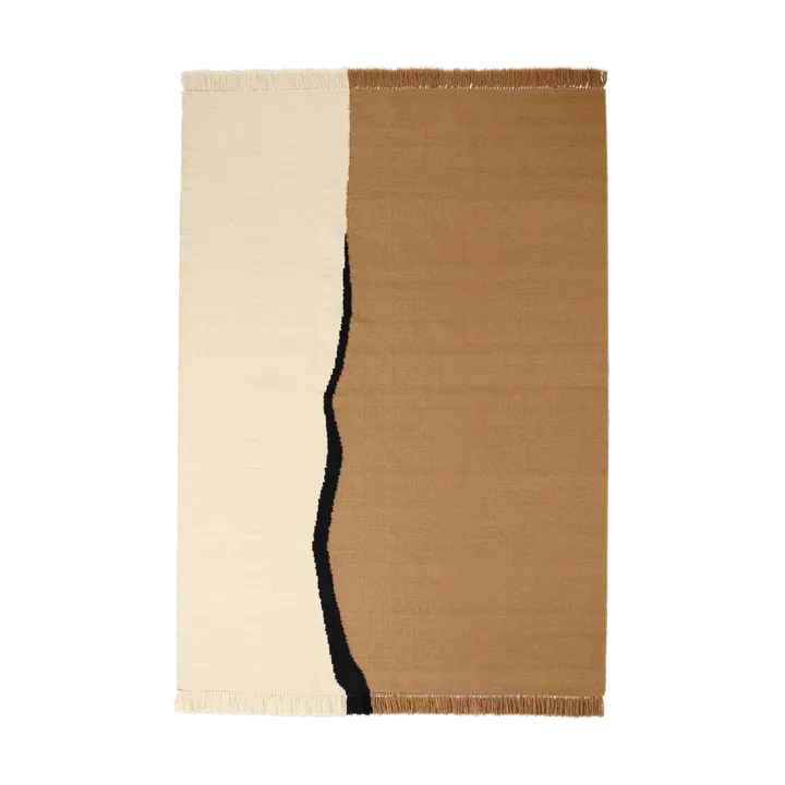 Soil Kelim rug - Dark sand-off white, 170x240 cm - Ferm Living