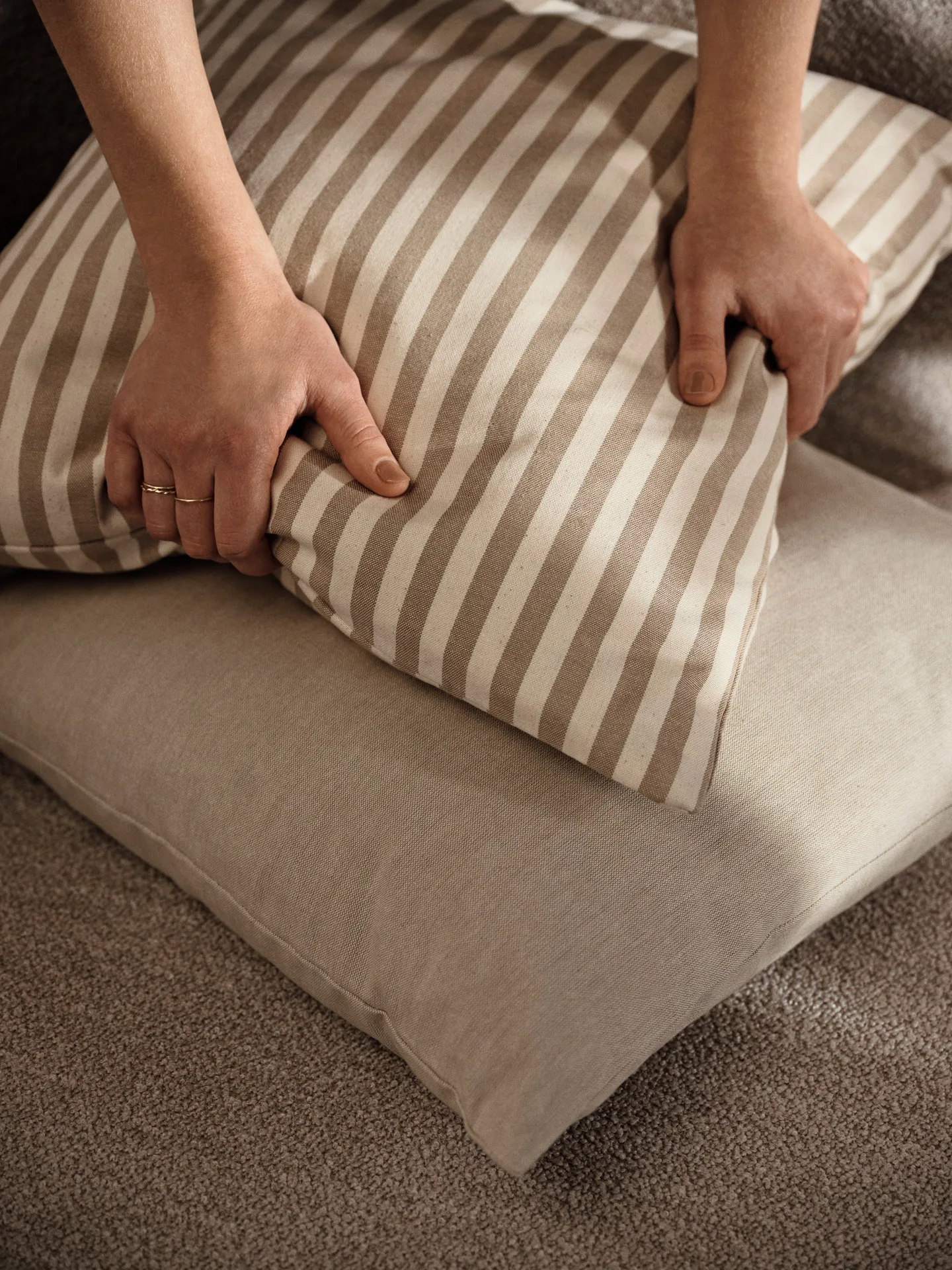 Strand outdoor cushion cover 50x50 cm, Sand-off-white Ferm Living