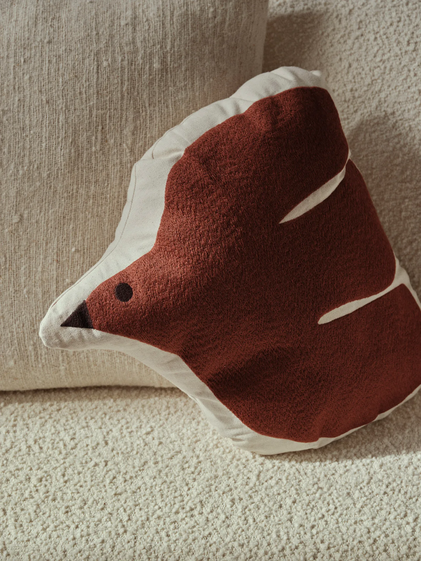 Swif bird cushion 40x40 cm, Baked Clay Ferm Living